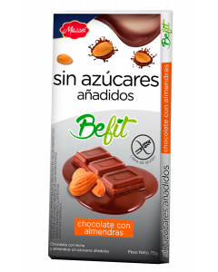 Barra de Chocolate con Almendras S/ Azucar Befit 75gr