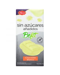 Barra de Chocolate Blanco S/Azúcar Befit 75Gr