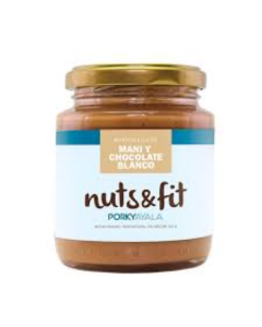Mantequilla de Maní y Chocolate Blanco Nuts&Fit 230gr 